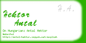 hektor antal business card